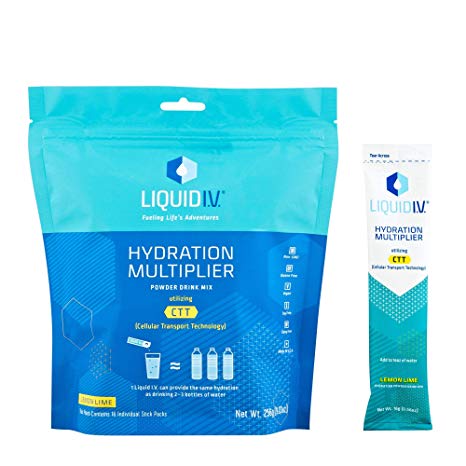Liquid I.V. Hydration Multiplier, Electrolyte Drink Mix (Lemon Lime, 16 Count)