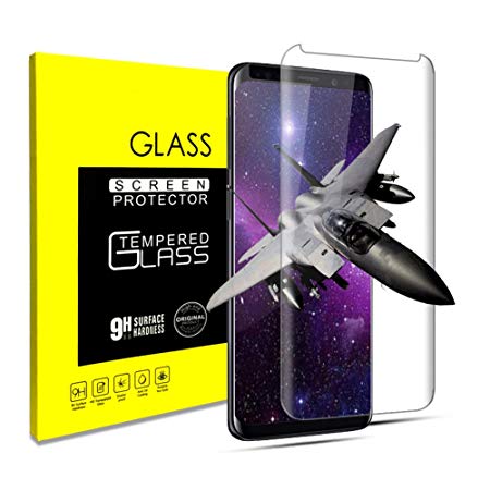 ilovepo Screen Protector For Samsung Galaxy S9, [Full Coverage] [Anti-Scratch] [Anti-Fingerprint] HD Film Tempered Glass Screen Protector for Samsung Galaxy S9