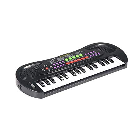 aPerfectLife Kids Piano, 32 Keys Multifunction Electronic Kids Keyboard Piano Music Instrument for Toddler with Microphone (Black)