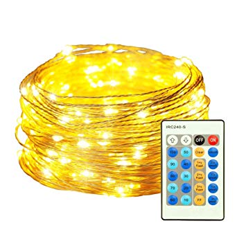 Waterproof Fairy Silvered Copper Wire String Lights with Remote Control, Warm White, AMARS 99 FT 300 LEDs Starry Ambient Mood Lights for Bedroom, Garden, Patio, Wedding, Wedding
