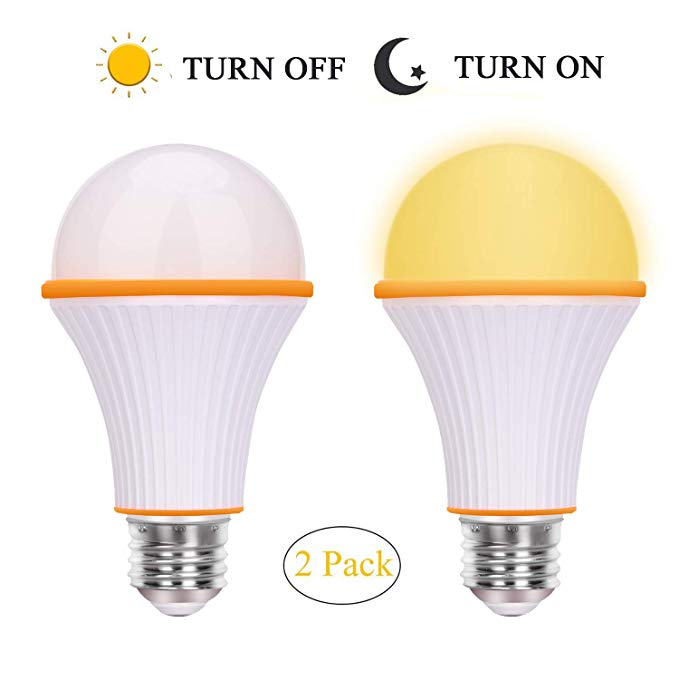 Goodnight Sleep Light Bulb,SONSY Home 9 Watt Dimmable Amber LED Warm Night Light Bulbs for Bedroom(2 Pack)