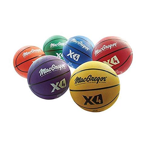 MacGregor Multicolor Basketballs (Set of 6) - Junior Size (27.5")