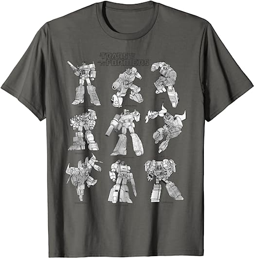 Transformers Autobots Textbook Sketches Stack T-Shirt