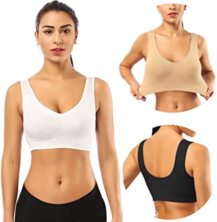 BESTENA Sports Bras for Women, Seamless Comfortable Yoga Bra with Removable Pads