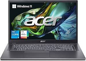 Acer Aspire 5 17 A517-58M-59R9 Slim Laptop | 17.3" FHD (1920 x 1080) IPS | Intel Core i5-1335U | Intel Iris Xe Graphics | 16GB LPDDR5 | 512GB Gen 4 SSD | Wi-Fi 6E | USB4/Thunderbolt 4 | Backlit KB