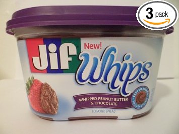 Jif Whips Whipped Peanut Butter & Chocolate 15.9 Oz (Pack of 3)