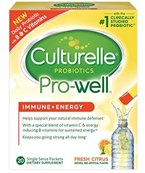 Culturelle® Pro-Well Immune   Energy Daily Probiotic Drink Mix | Helps Support Natural Immune Defenses* | Water Enhancer with Probiotics and Vitamin B &C | 20 Single Serve Packets