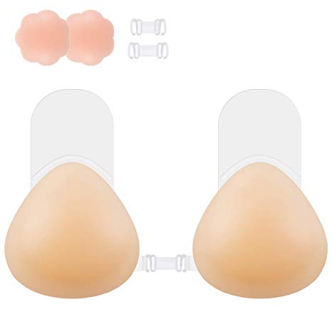 Niidor Breast Lift Petals Silicone Nipplecovers Push up Adhesive Reusable Pasties for Women