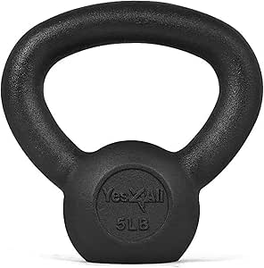 Yes4All 5-80 lbs Cast Iron Kettlebell for Dumbbell Weights Exercises, Gym, Full Body Home Workout Equipment, Push up, Grip and Strength Training