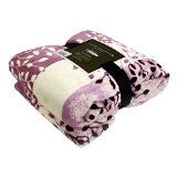 Qbedding All Season Ultra Soft Microplush Blanket TwinampQueen Lily Leaves Twin