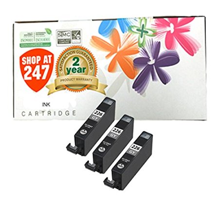 Shop At 247 Compatible Ink Cartridge Replacement for Canon CLI-226 (3 Gray, 3-Pack)