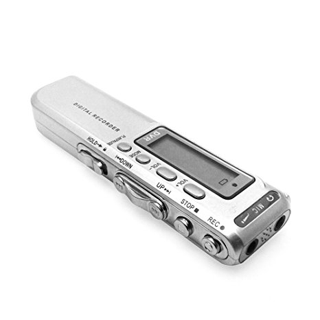 Digital Voice Recorder, KLAREN 16GB Professional Activated Audio Recorder, Portable Rechargeable Dictaphone Sliver