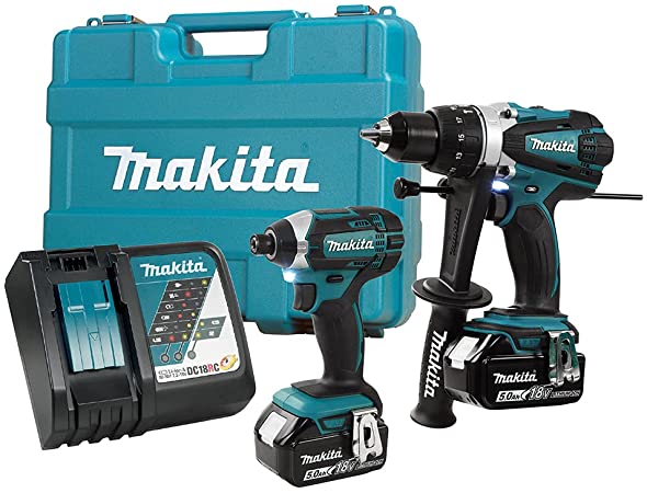 Makita DLX2005T 18V LXT 2PC Combo 5.0Ah Kit (DHP458Z/DTD152Z)