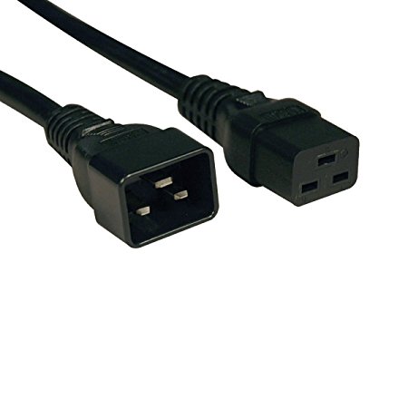 Tripp Lite Heavy-Duty Computer Power Extension Cord for Servers and Computers 20A, 12AWG (IEC-320-C19 to IEC-320-C20) 6-ft.(P036-006)