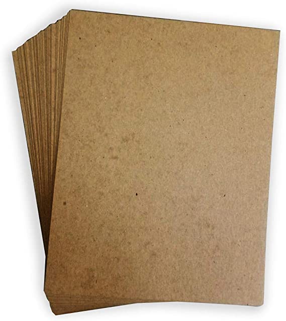 Chipboard Cardboard Sheets - Medium Weight - 100 Per Pack. (8.5 x 11)