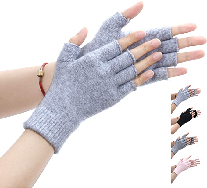 Fingerless Gloves - Womens Fingerless Mittens Gloves Winter Warm Half Finger Gloves for Unisex Outdoor Windproof Driving Gloves Best gift