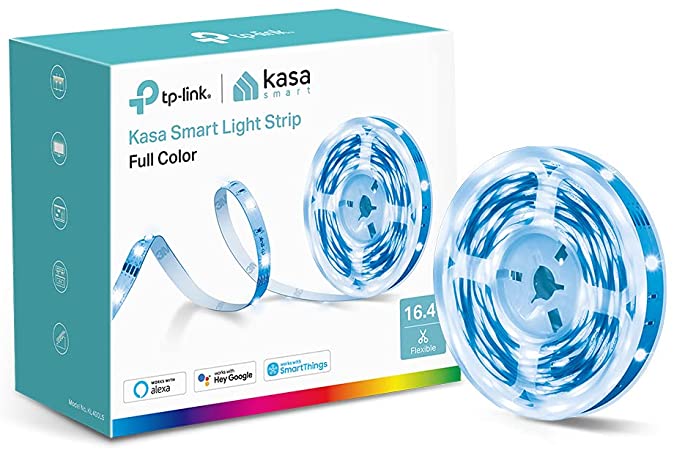 Kasa Smart LED Light Strip, 16.4ft WiFi LED Strip Works with Alexa, Google Home, SmartThings, High Brightness with 16 Million Colors, RGB, Grouping, Adjustable Length, Up to 25,000 Hours (KL400L5)