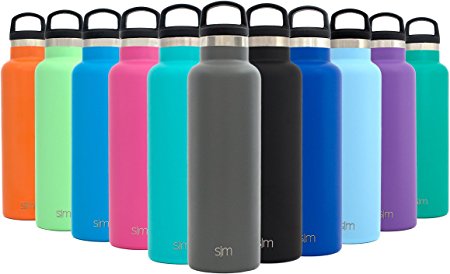 Simple Modern 20oz Vacuum Insulated Stainless Steel Water Bottle - Ascent Narrow Mouth Thermos Travel Mug - Double Walled Flask - Powder Coated Hydro Canteen