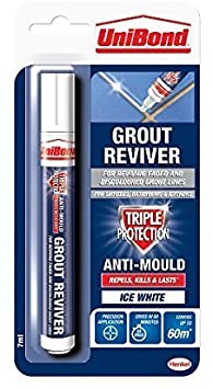 2xUniBond Grout Reviver for Walls (Pen) 7ml Ice White (351351)
