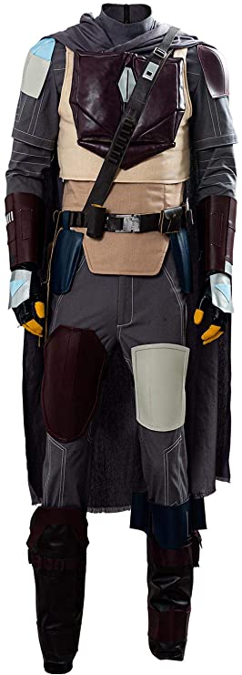 Cosplaysky Mandalorian Costume Adult Battle Suit for Bounty Hunter Cosplay Halloween Outfit