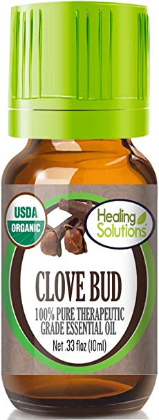 Organic Clove Bud Essential Oil (100% Pure - USDA Certified Organic) Best Therapeutic Grade Essential Oil - 10ml