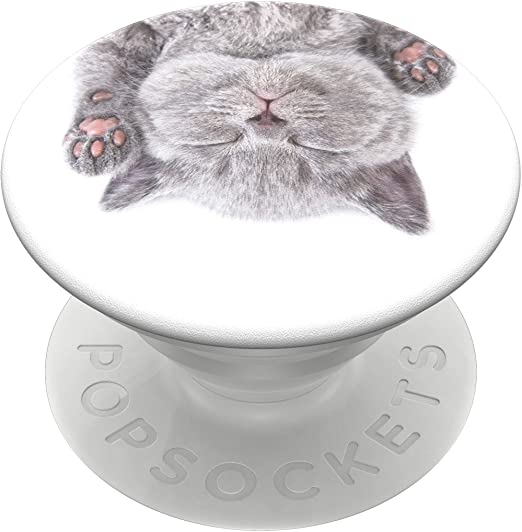 PopSockets PopGrip - Expanding Stand and Grip with Swappable Top - Cat Nap