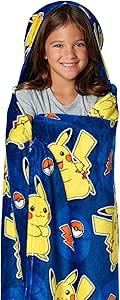 Northwest Pokemon, Lighting League, Hooded 3D Sculpted Hood Silk Touch Throw Blanket, 40 x 50 Inches