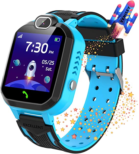 Kids Smartwatch for Boys Girls Phone Game Smart Watch for Kids Children Music Player Camera Alarm Clock Birthday Gift by YENISEY (Blue)