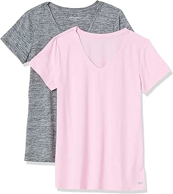 Amazon Essentials Womens Tech Stretch Short-Sleeve V-Neck T-Shirt