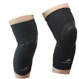 Knee Sleeves 1 Pair Compression - Men and Women Basketball Sleeve Brace Support - Best to Immobilize Strap and Wrap Knee for Running Crossfit Football Sports - Protects Patella