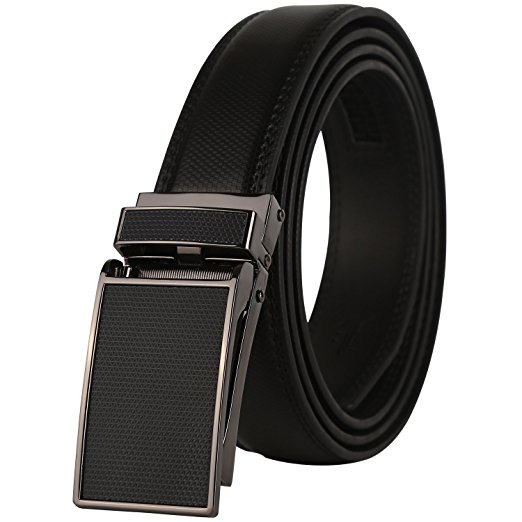 Dante Genuine Leather Ratchet Click Dress Belts for men,Trim to Fit