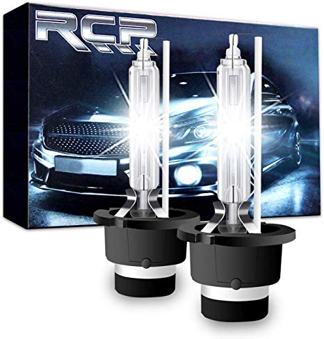 RCP D4S 6000K Xenon HID Replacement Bulb Diamond White Metal Stents Base 12V Car Headlight Lamps Head Lights 35W, 1 Pair