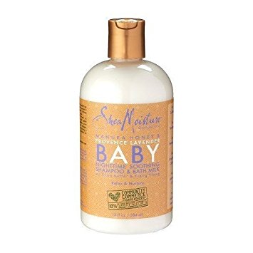 SheaMoisture Manuka Honey & Provence Lavender Baby Nighttime Soothing Shampoo & Bath Milk 13 oz