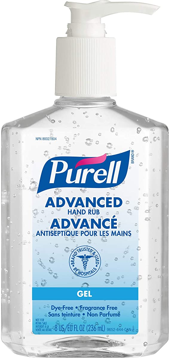 Purell Advanced Hand Rub Gel 8oz Fragrance Free