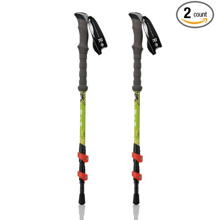 Rosie & Bailey Hiking Poles for Men, Women & Children - Carbon Fiber, Collapsible, Lightweight- 2 Pack Trekking Poles with Carrying Bag