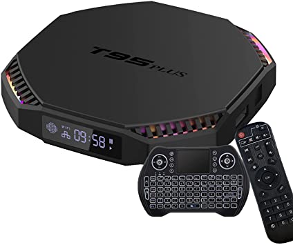 Android TV Box 11.0 ,EASYTONE Smart TV Box 8GB Ram 64GB ROM RK3566 Quad Core Chip Support 2.4 5.0G WiFi Gigabit Ethernet BT 4.0 8K 3D with Blacklit Wireless Keyboard