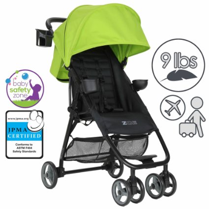 ZOE XL1 BEST Xtra Lightweight Travel & Everyday Umbrella Stroller System (Lime Green)