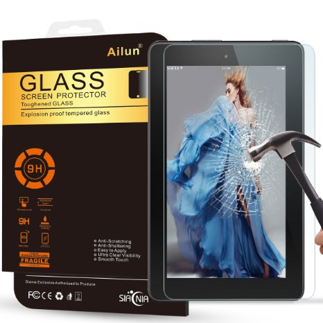 Fire 7 Screen Protector7 inchby AilunTempered Glass9H Hardness 25D Curved EdgeUltra TransparencyBubble FreeAnti-ScratchampFingerprintampOil StainCase Friendly-Siania Retail Package