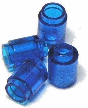 Lego Building Accessories 1 x 1 Transparent Blue Round Brick, Bulk - 100 Pieces per Package