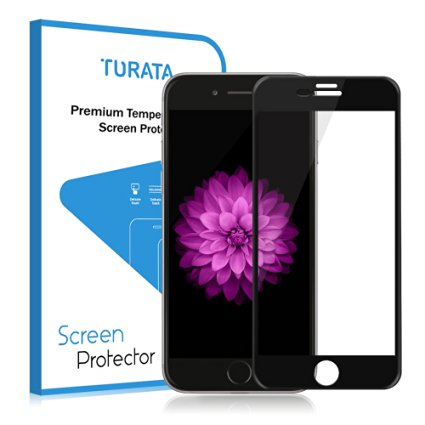 iphone 7 Screen Protector -TURATA 3D Premium Tempered Full Cover Glass Ultra-Thin 9H Hardness HD Clear Protector for Iphone 7 (2016)iPhone 6 /6S-4.7 Inch(Black)