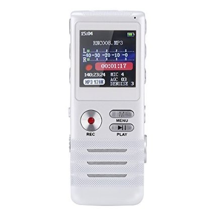 GHB Digital Voice Recorder 8GB with Dual Microphone and MP3 Player