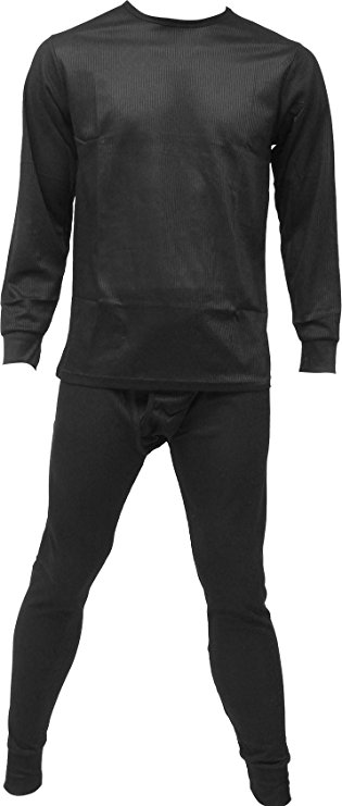 Men's 2 Piece Thermal Set Long Johns Top and Bottom Underwear Winter Wear