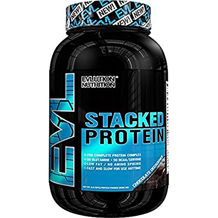 Evlution Nutrition Stacked Protein Powder (Chocolate Decadence) 2 Pounds