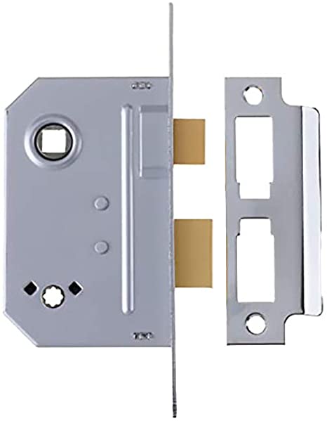 Yale P-M246-CH-63 2 Lever Mortice Sashlock, Visi Pack, Suitable for Internal Doors, Chrome Finish, 2.5 Inch/64 mm