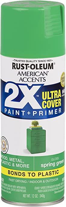 Rust-Oleum 327888 American Accents Spray Paint, 12 oz, Gloss Spring Green