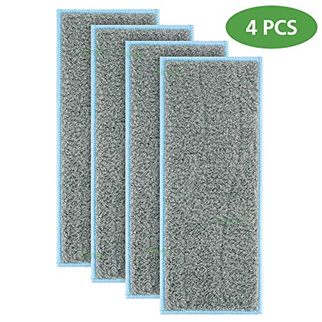 Isingo Washable Wet Mopping Pads Compatible Braava Jet M Series, Reusable Wet Pads for Braava Jet M6 Robot Mop (Pack of 4)