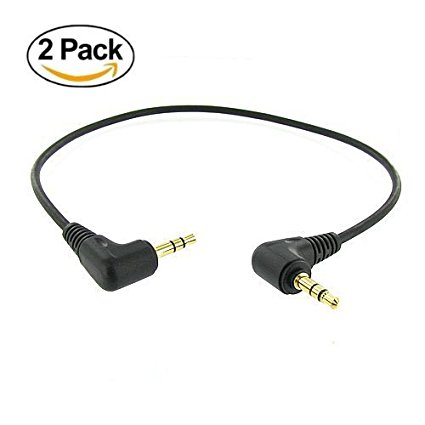 VONOTO 2 Pack 3.5mm TRRS Cable Gold Plated 90 Degree Right & Left Angled 3.5mm Stereo 4-Pole male to male Auxiliary Audio Cable for iPhone, iPad or Smartphones,Tablets,Players Micropho