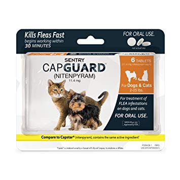 Sentry Capguard Flea Tablets for Cats 2-25lbs 6ct