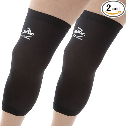 HighLoong Compression Fit Support Copper Knee Brace Recovery Sleeve - 2 pcs sets