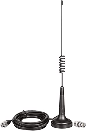 Bingfu CB Antenna 27MHz CB Radio Antenna Magnetic Base Handheld CB Antenna PL259 & BNC Male Compatible with Cobra Midland Uniden Maxon President Vehicle Car Truck Mobile CB Radio Handheld CB Radio